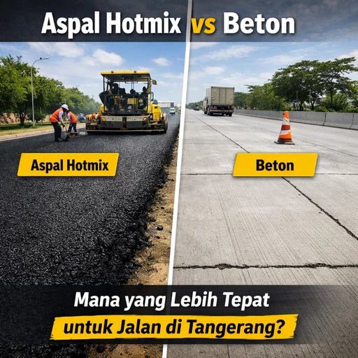 Aspal Hotmix atau Beton Mana yang Lebih Tepat untuk Jalan di Tangerang